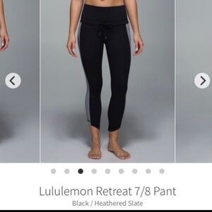 Lululemon Black And Gray Athletic Leggings